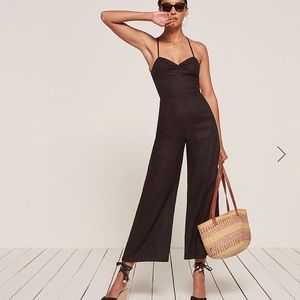 Reformation Oregano Jumpsuit Black sz 0 NWT!!